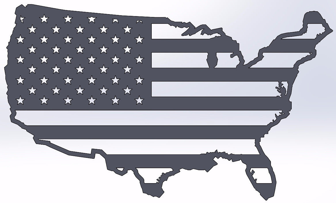 United States With Flag Detail 24"