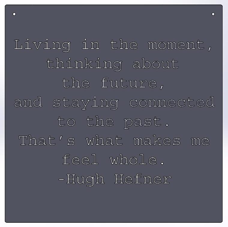 Living in the moment -Hugh Hefner