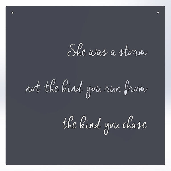 She Was A Storm Not The Kind You Run From The Kind You Chase